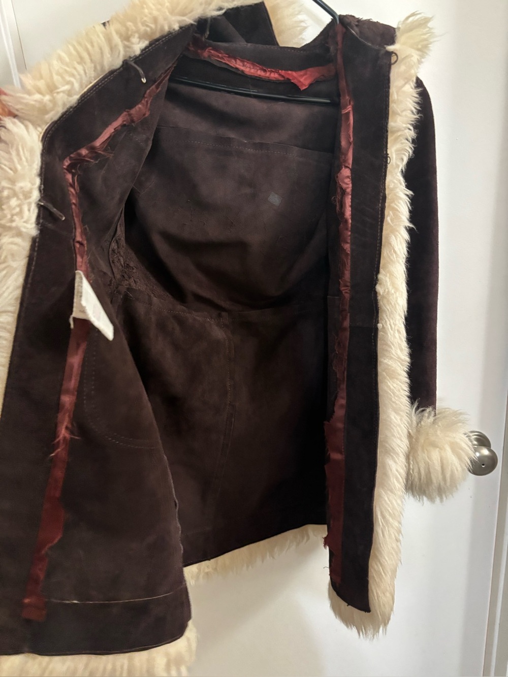 60-70’s vintage genuine fur/leather penny lane coat - Picture 4 of 5